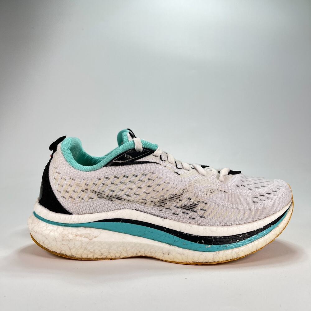 Saucony Endorphin Speed 2 White Black Teal Running Shoes S10688-84 Womens Sz 8.5